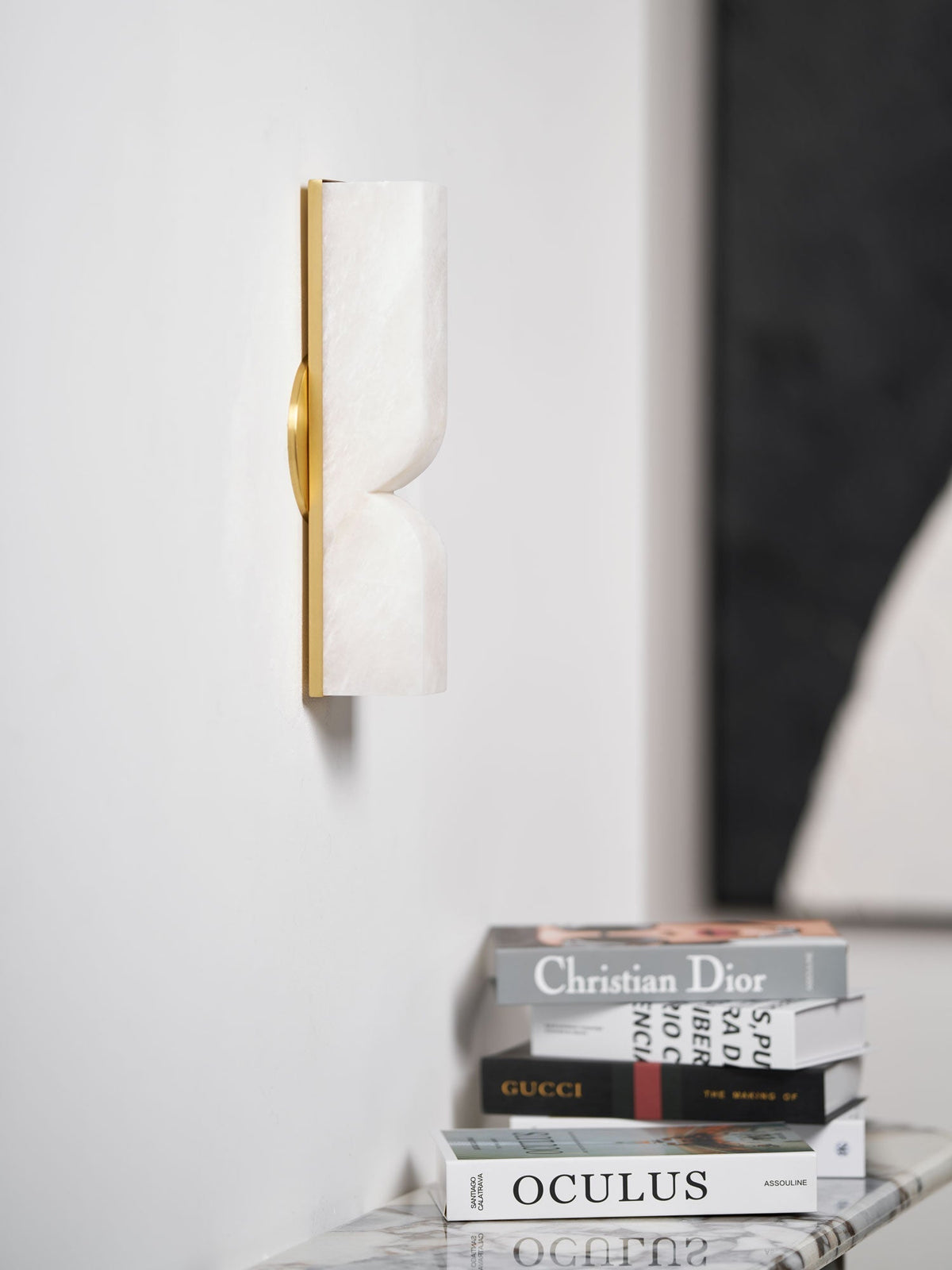 Niveelle aplique de pared rectangular de alabastro