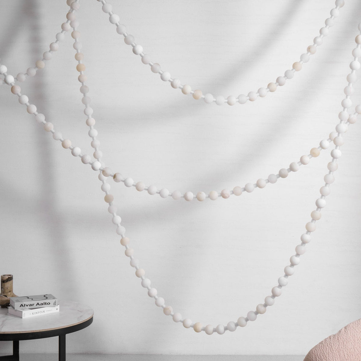 Grempt alabastro Pearl Necklace lámpara de araña