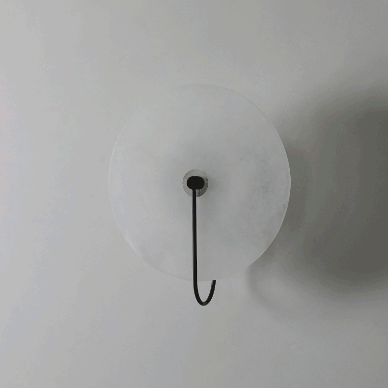 Albeenne aplique de pared con globo de alabastro