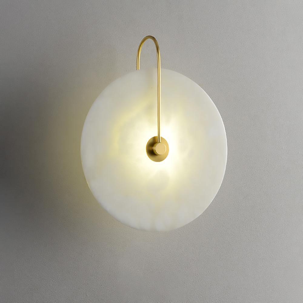 Albeenne aplique de pared con globo de alabastro