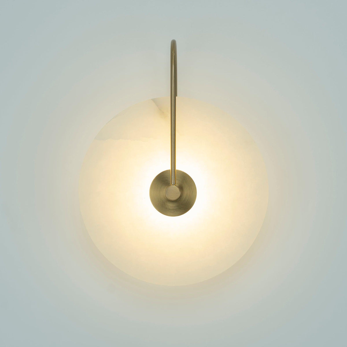 Albeenne aplique de pared con globo de alabastro