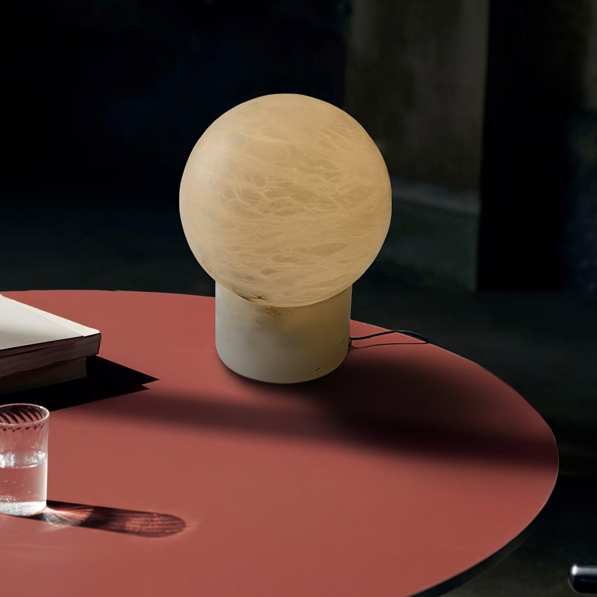 Albiniella lámpara de mesa moderna de alabastro