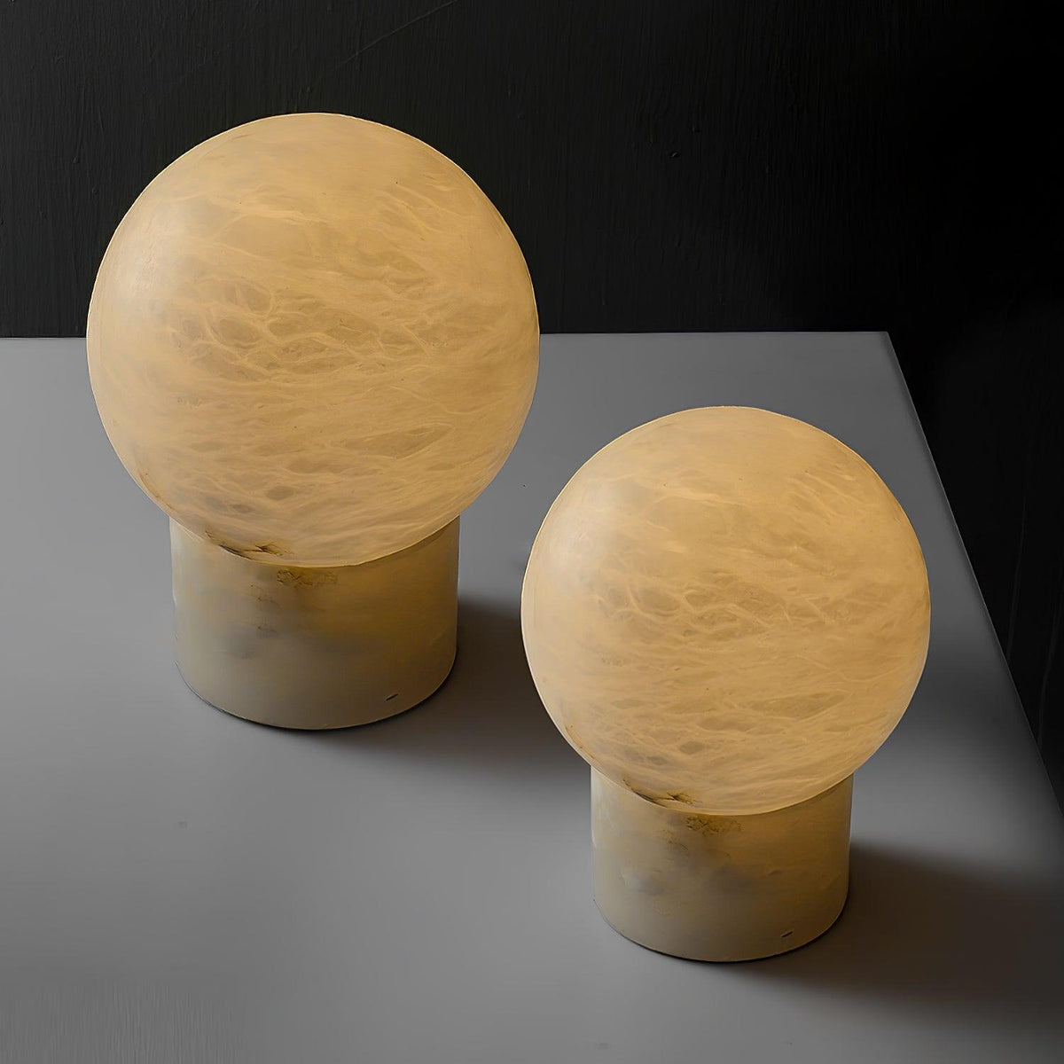 Albiniella lámpara de mesa moderna de alabastro
