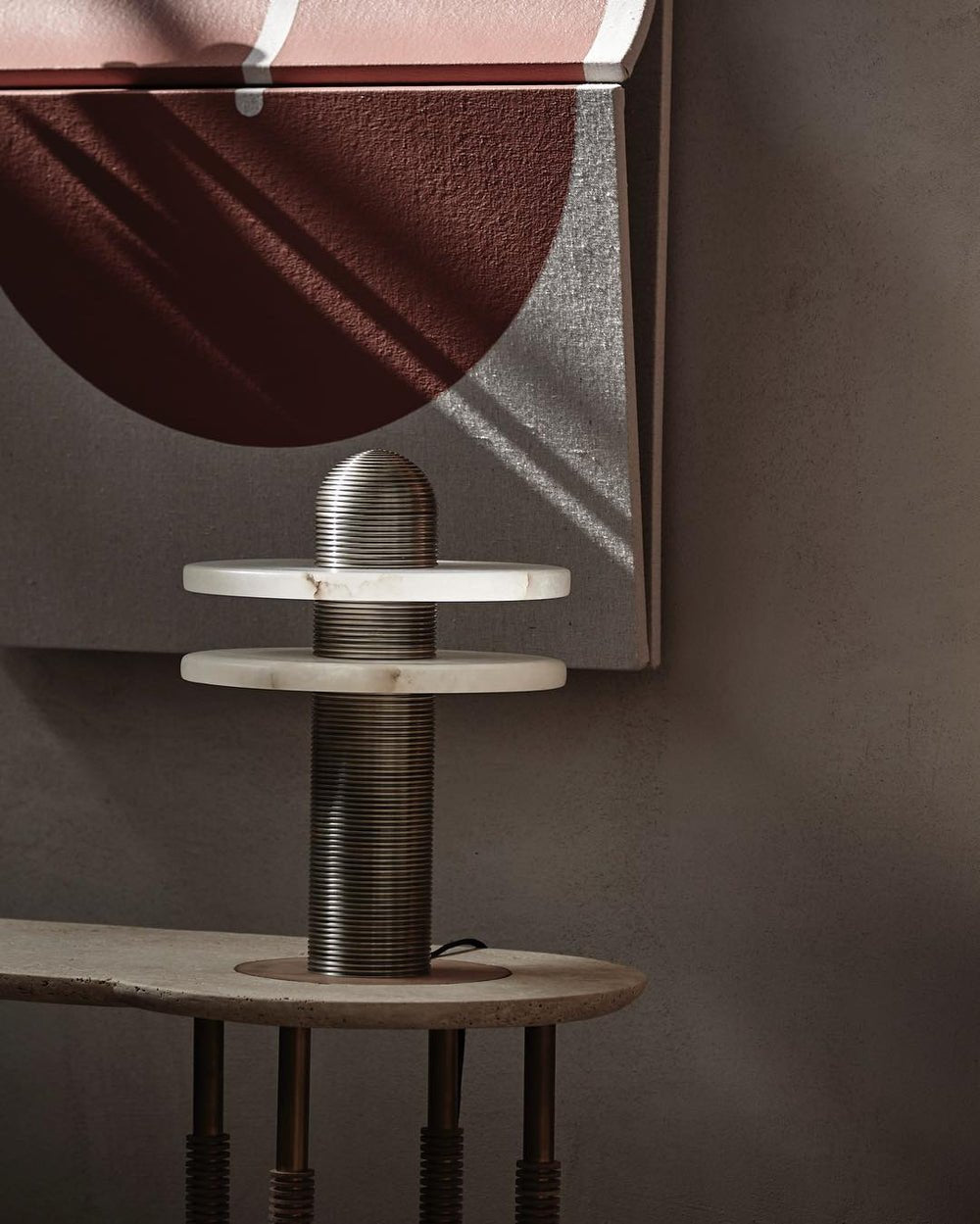 Nerio lámpara de mesa moderna de alabastro