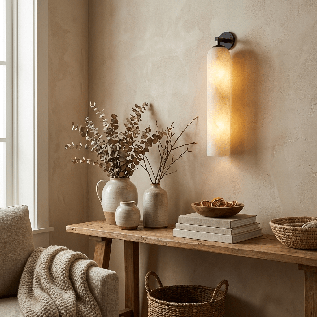 Aplique de pared alabastro