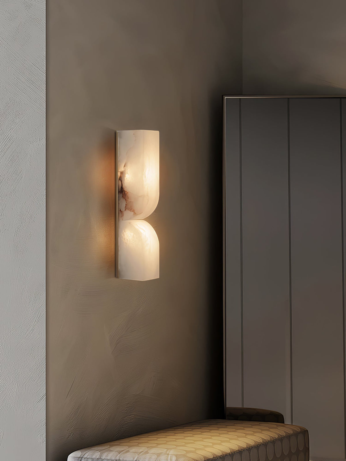 Niveelle aplique de pared rectangular de alabastro