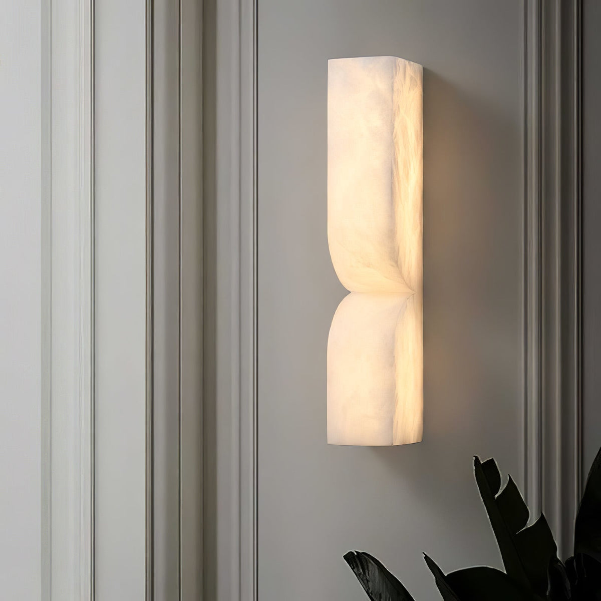Niveelle aplique de pared rectangular de alabastro