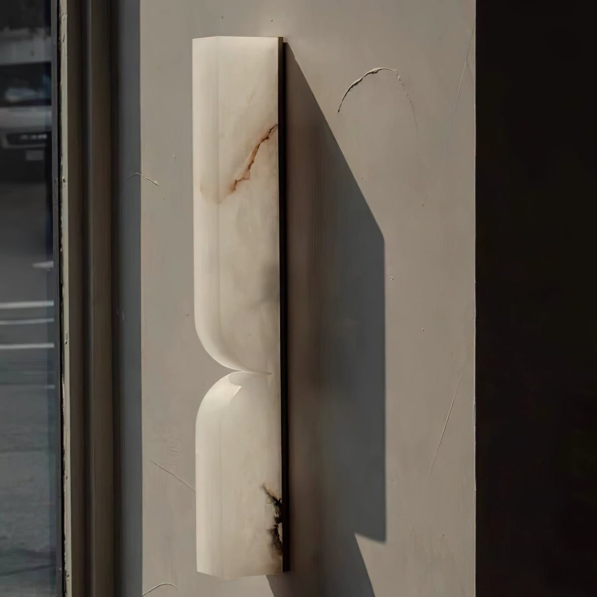 Niveelle aplique de pared rectangular de alabastro