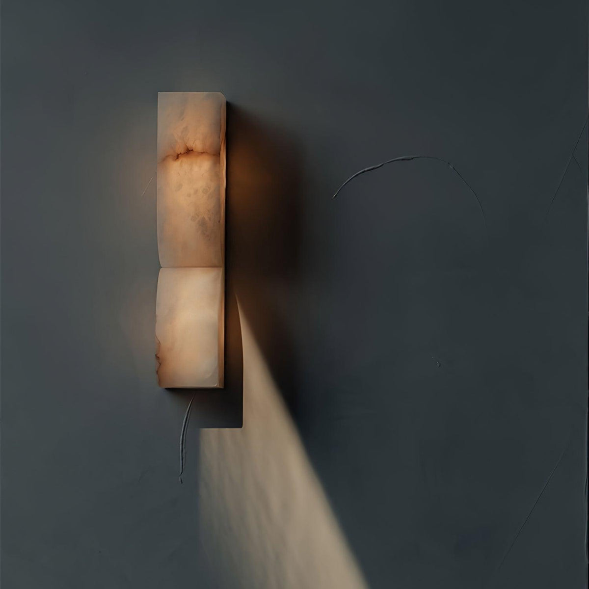 Niveelle aplique de pared rectangular de alabastro