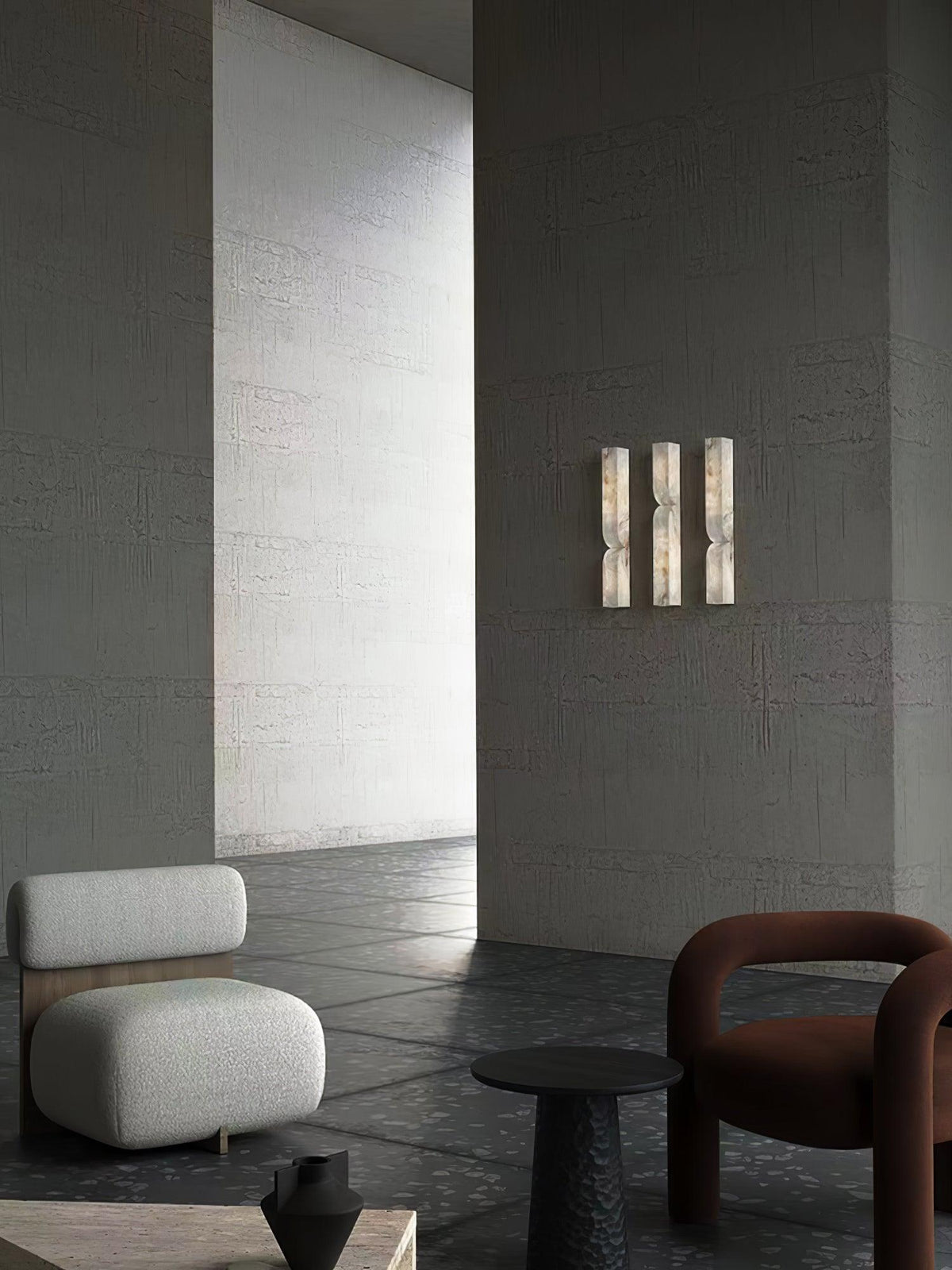 Niveelle aplique de pared rectangular de alabastro