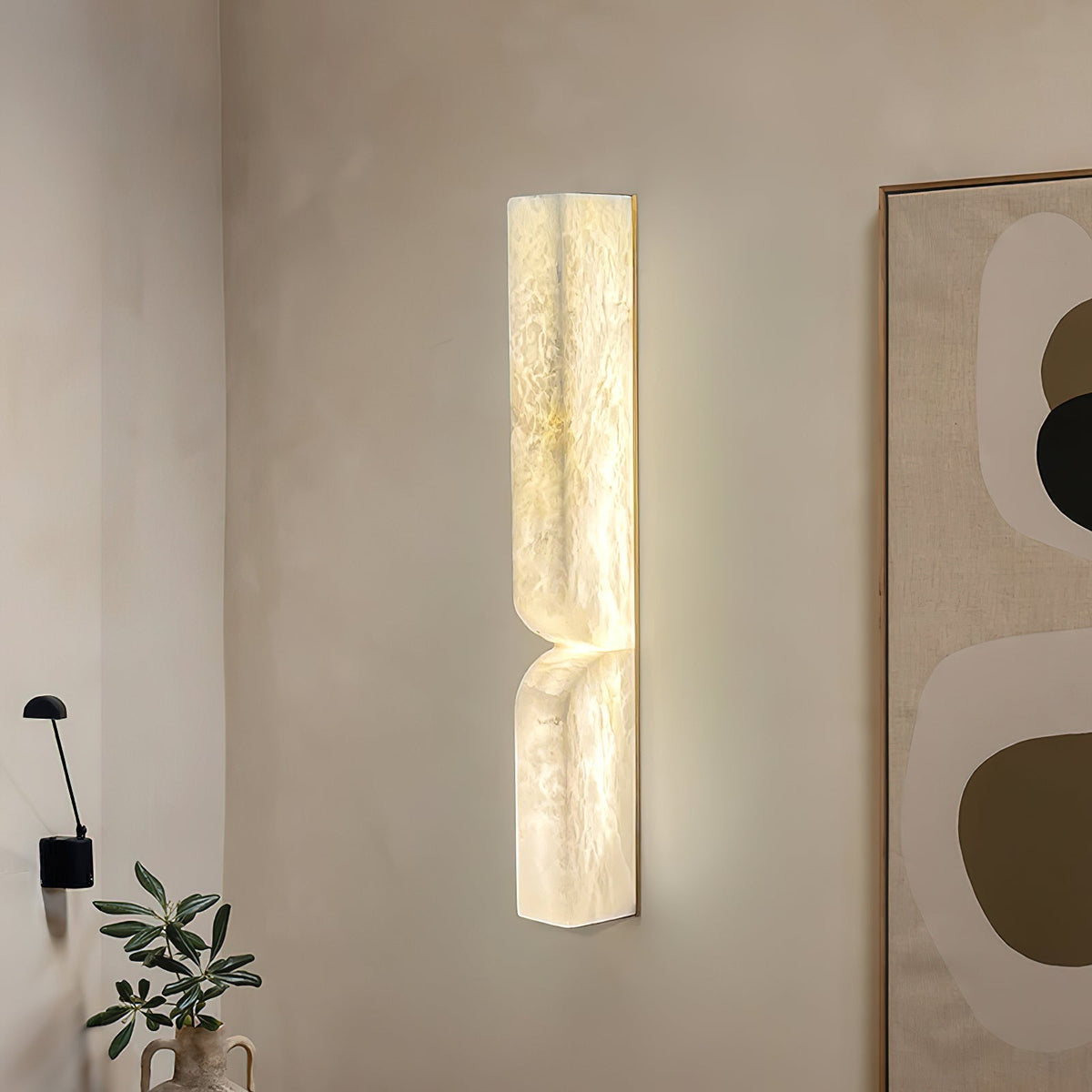 Niveelle aplique de pared rectangular de alabastro