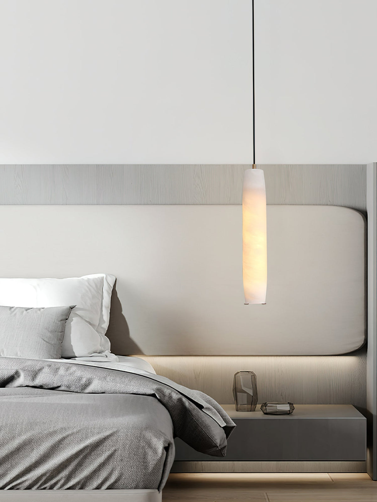 Orven lámpara colgante Flute moderna minimalista de alabastro