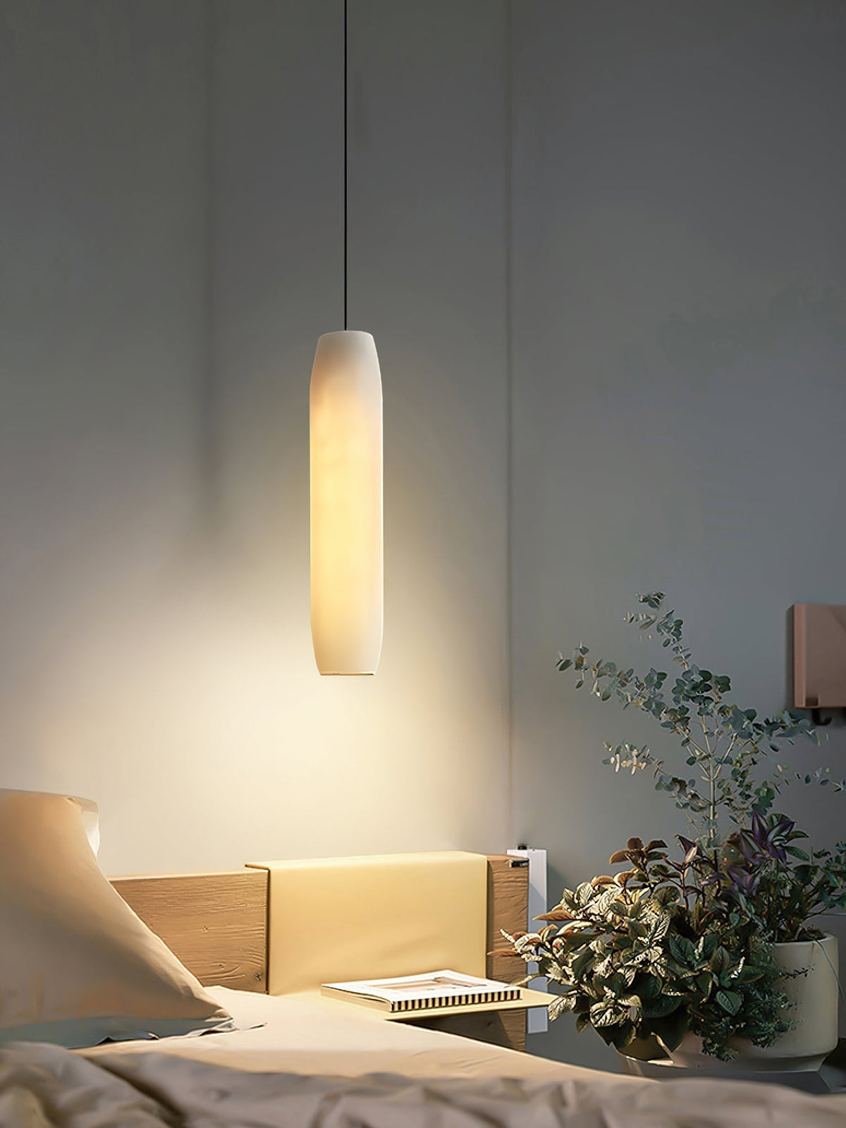 Orven lámpara colgante Flute moderna minimalista de alabastro
