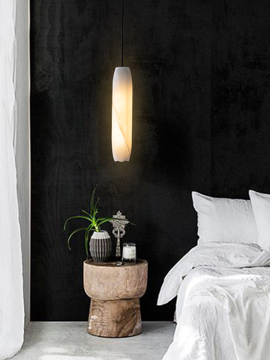 Orven lámpara colgante Flute moderna minimalista de alabastro