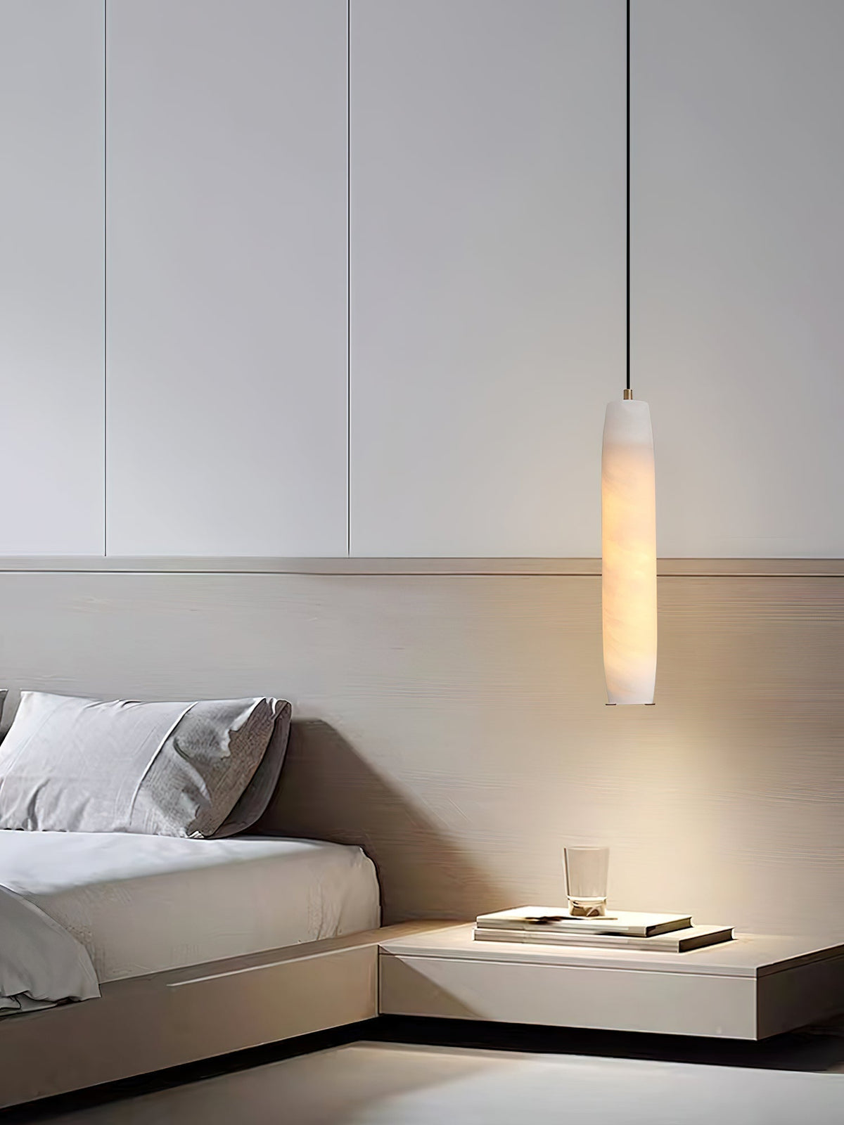 Orven lámpara colgante Flute moderna minimalista de alabastro