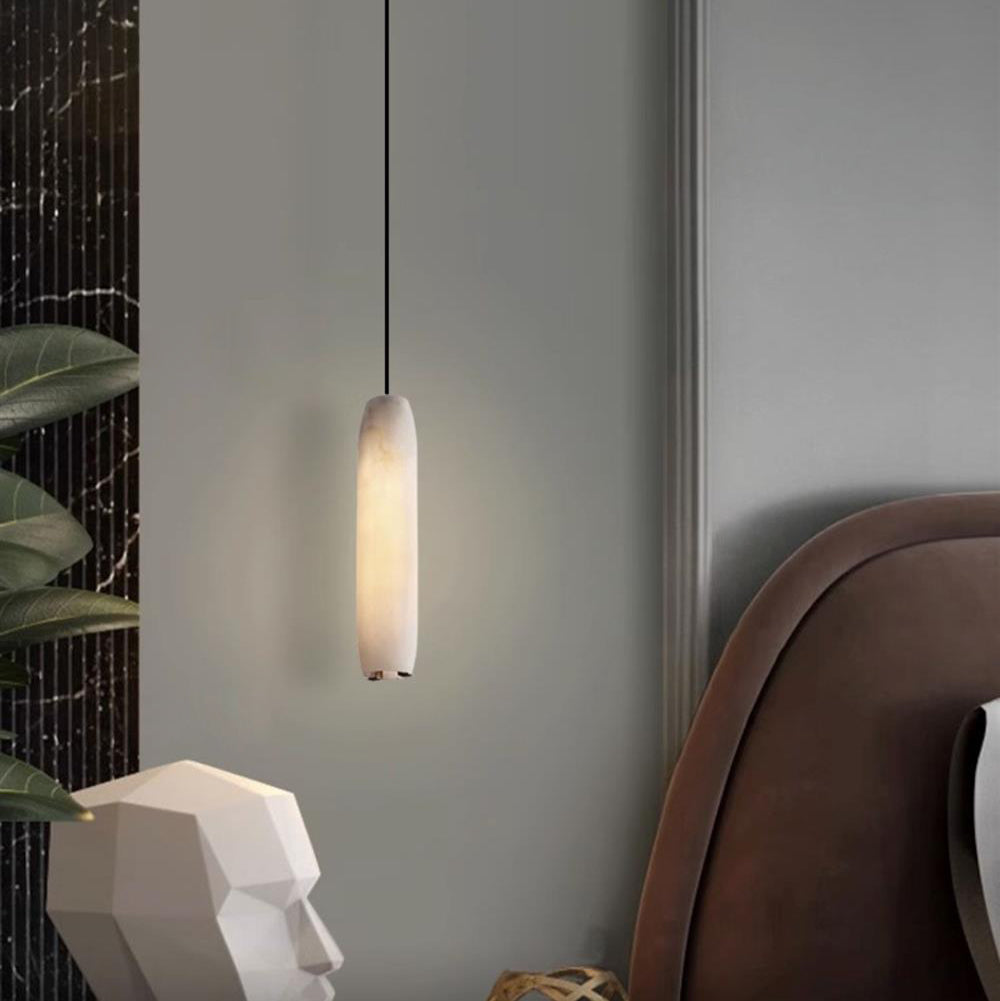 Orven lámpara colgante Flute moderna minimalista de alabastro