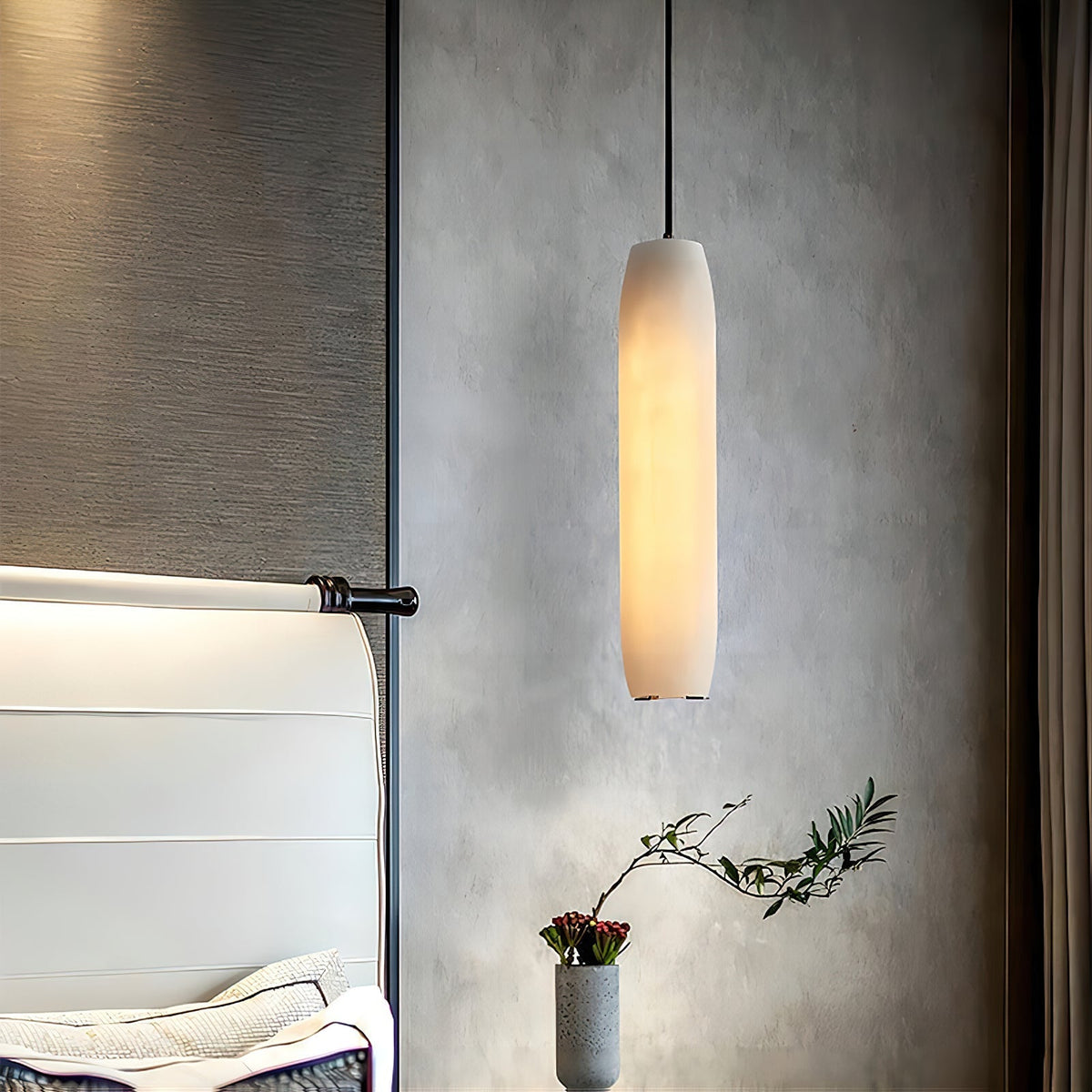 Orven lámpara colgante Flute moderna minimalista de alabastro