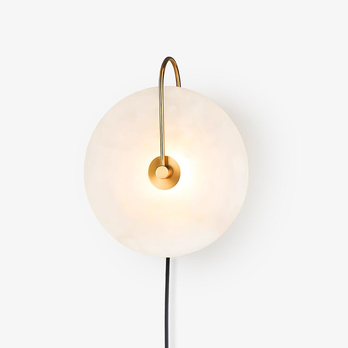 Albeaine aplique de pared de globo en alabastro con enchufe