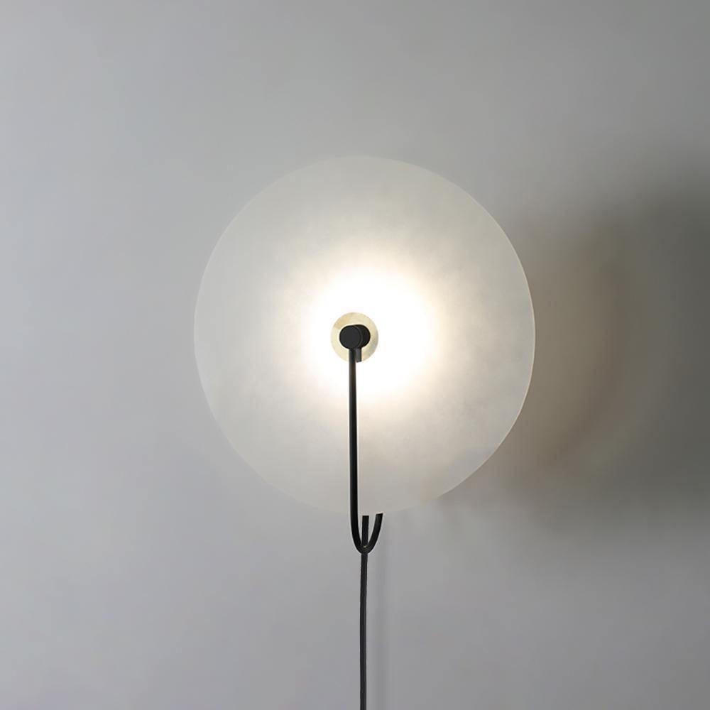 Albeaine aplique de pared de globo en alabastro con enchufe