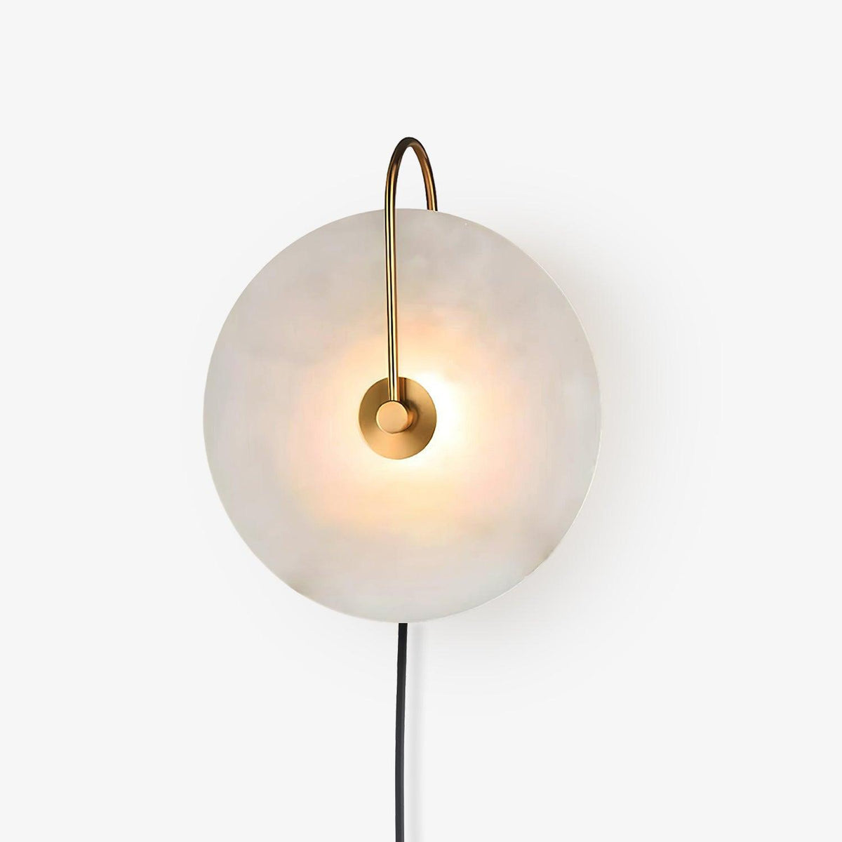 Albeaine aplique de pared de globo en alabastro con enchufe