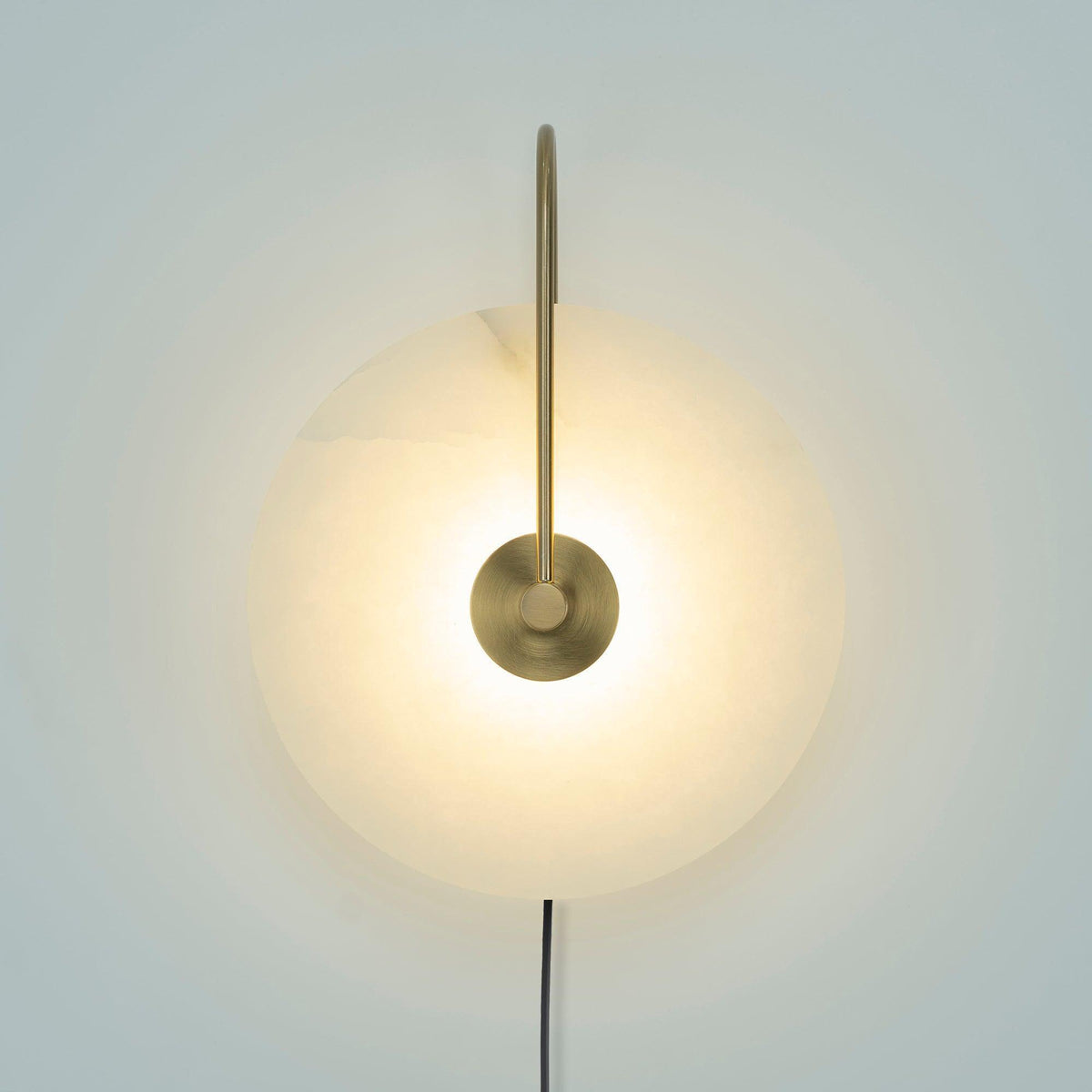 Albeaine aplique de pared de globo en alabastro con enchufe