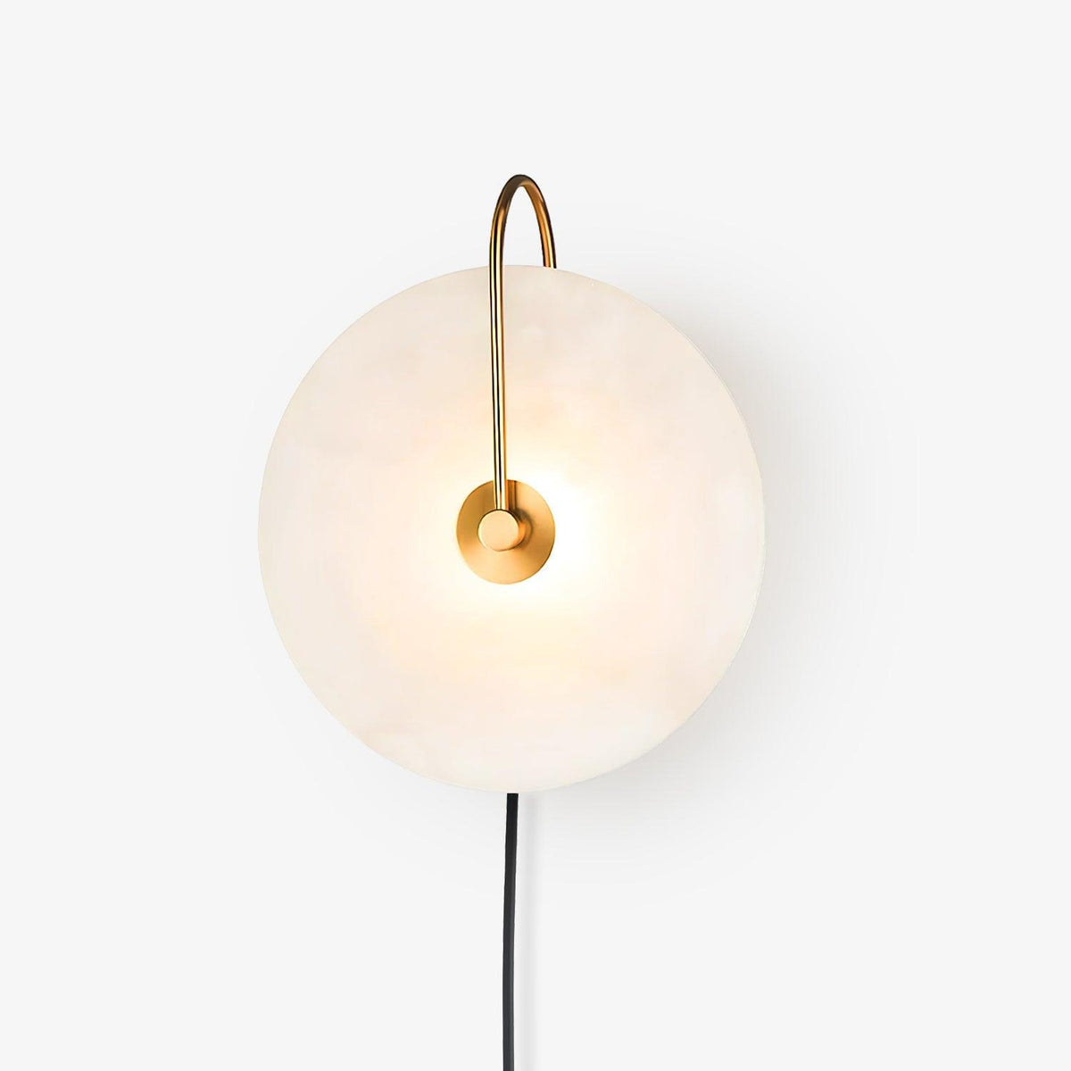 Albeaine aplique de pared de globo en alabastro con enchufe