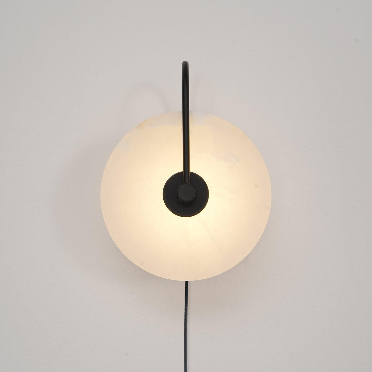 Albeaine aplique de pared de globo en alabastro con enchufe