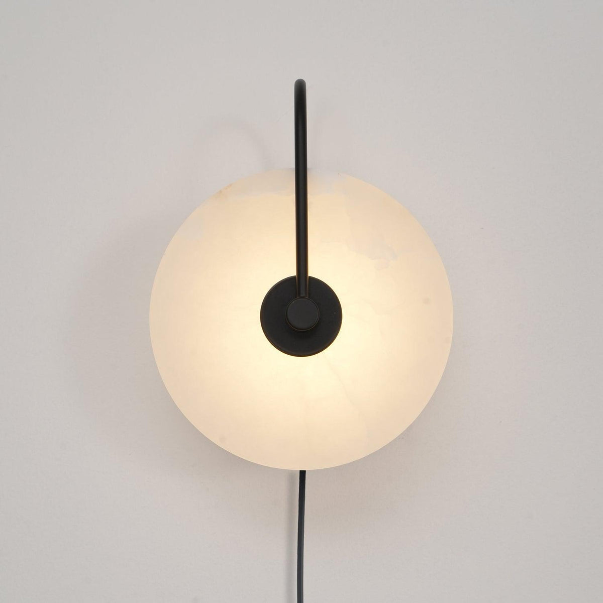 Albeaine aplique de pared de globo en alabastro con enchufe