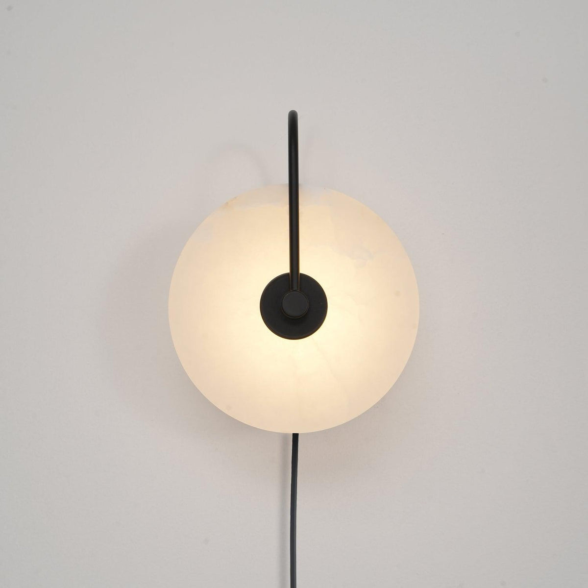 Albeaine aplique de pared de globo en alabastro con enchufe