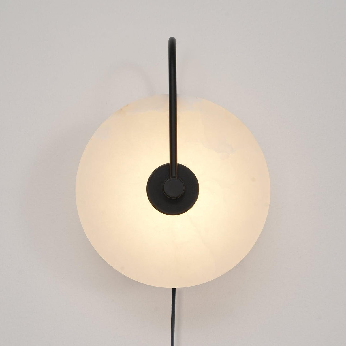 Albeaine aplique de pared de globo en alabastro con enchufe