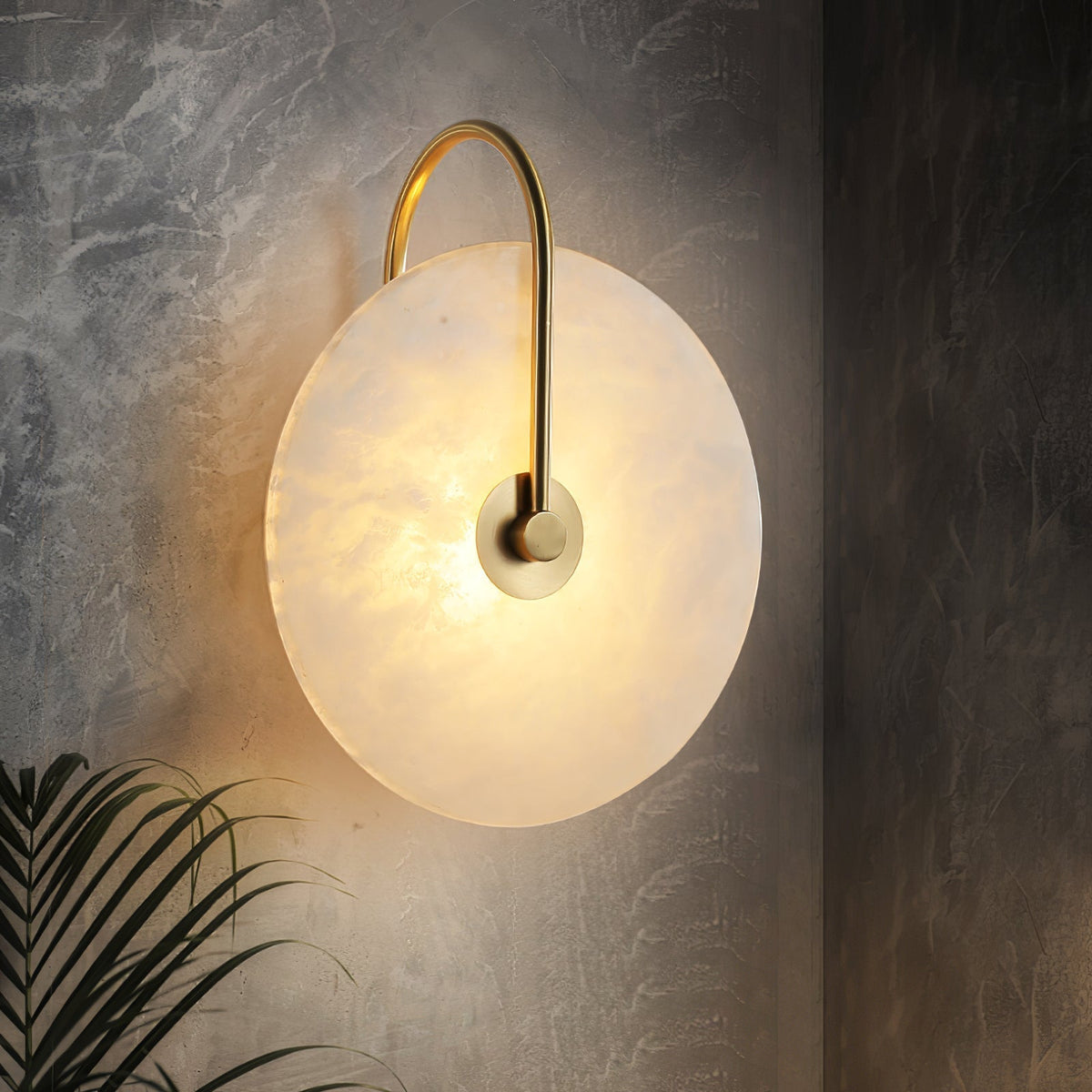 Albeenne aplique de pared con globo de alabastro