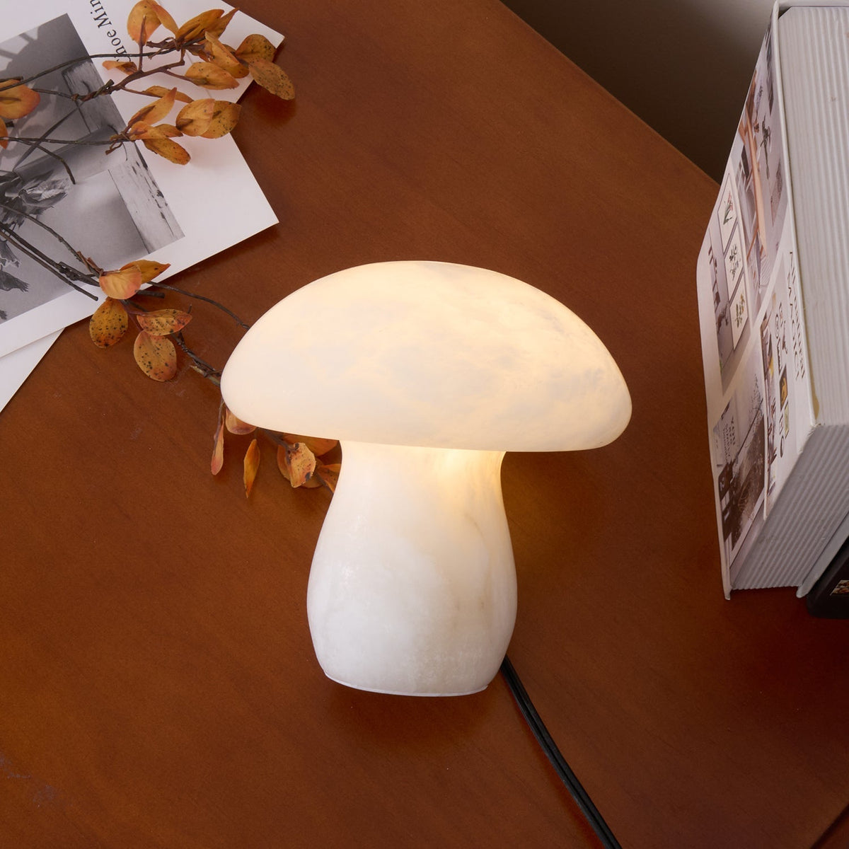 Eirarena lámpara de mesa de alabastro
