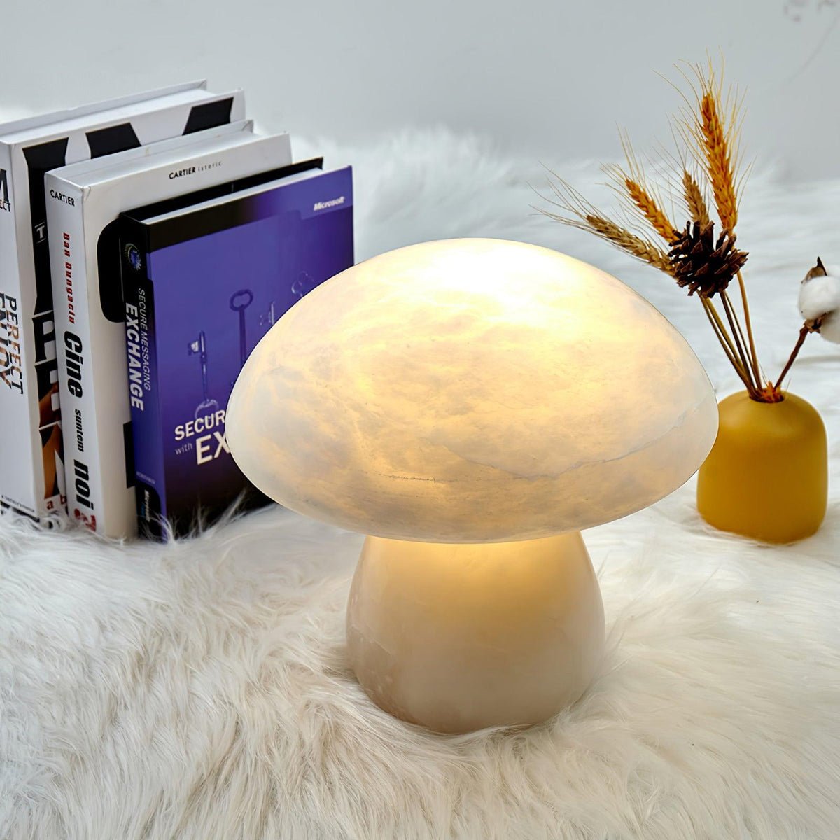 Eirarena lámpara de mesa de alabastro