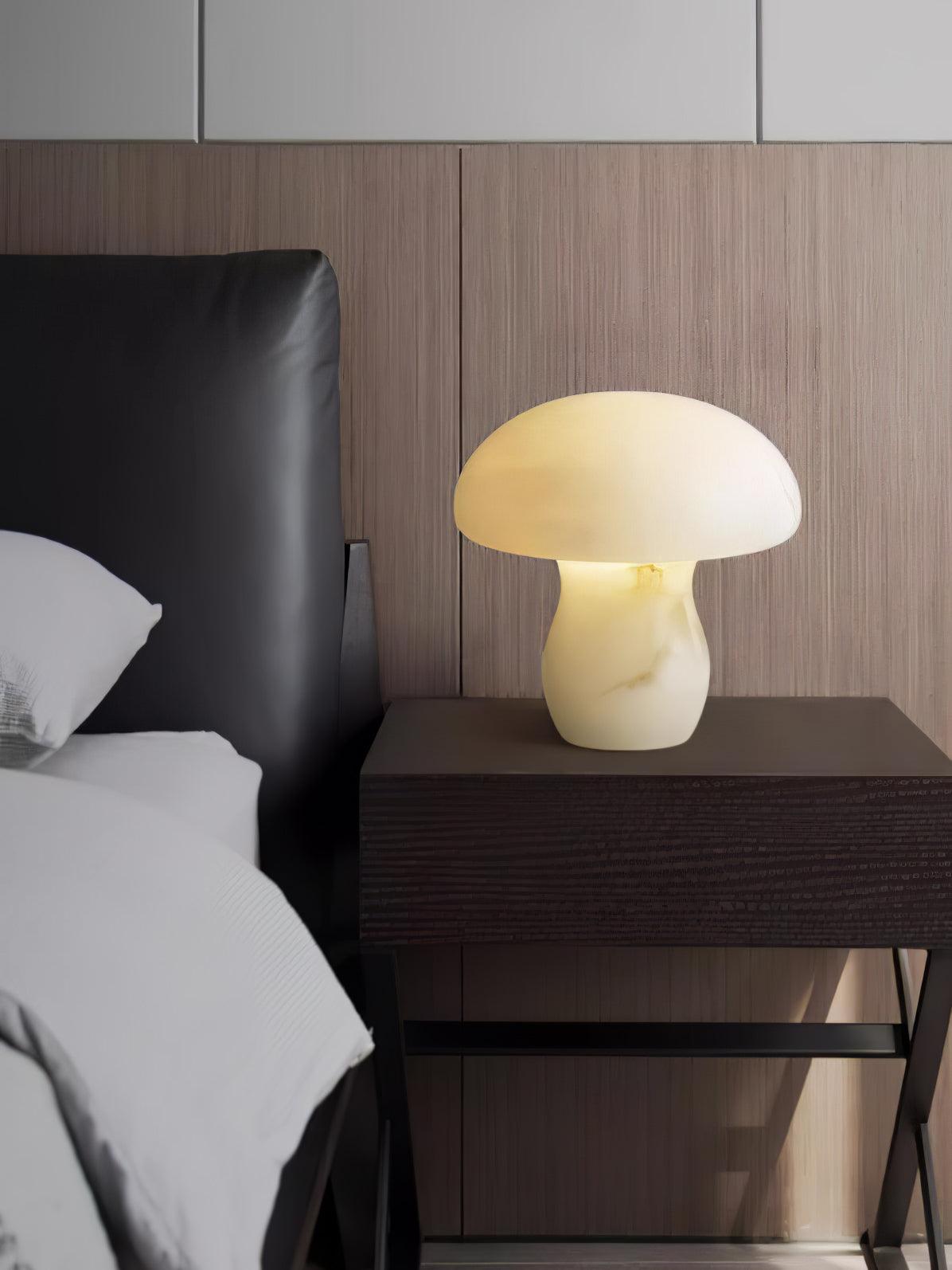 Eirarena lámpara de mesa de alabastro