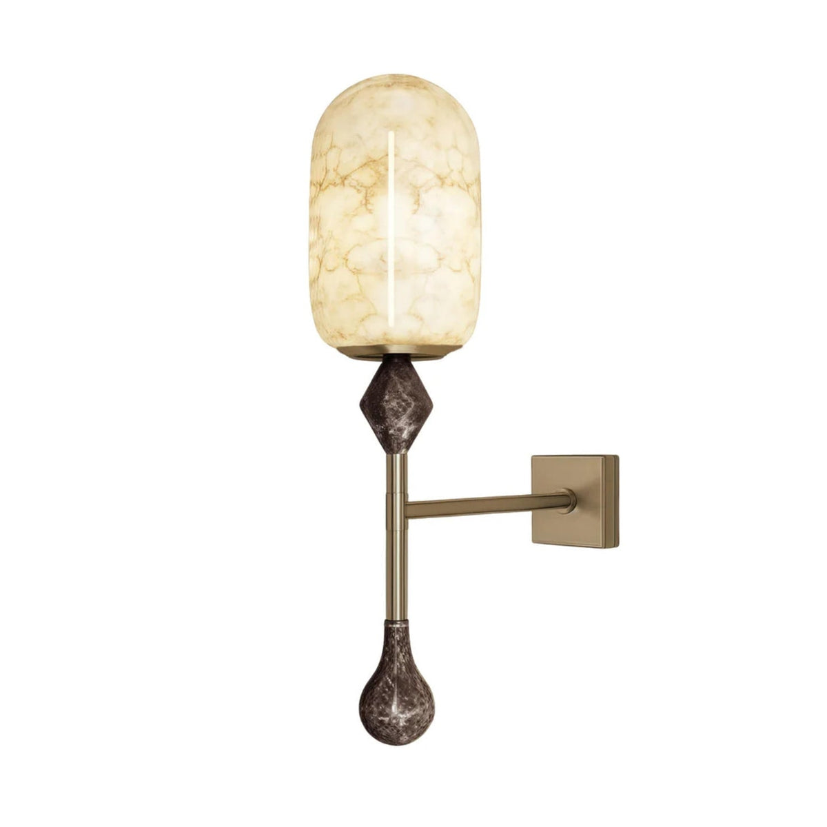 Mila aplique de pared Vintage alabastro doble