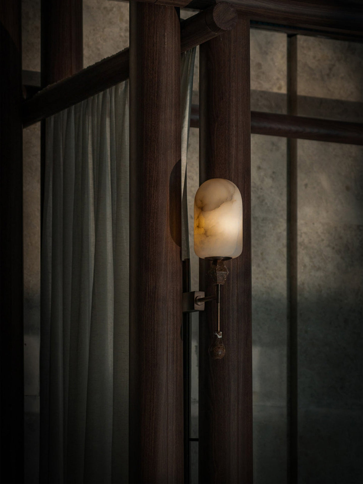 Mila aplique de pared Vintage alabastro doble
