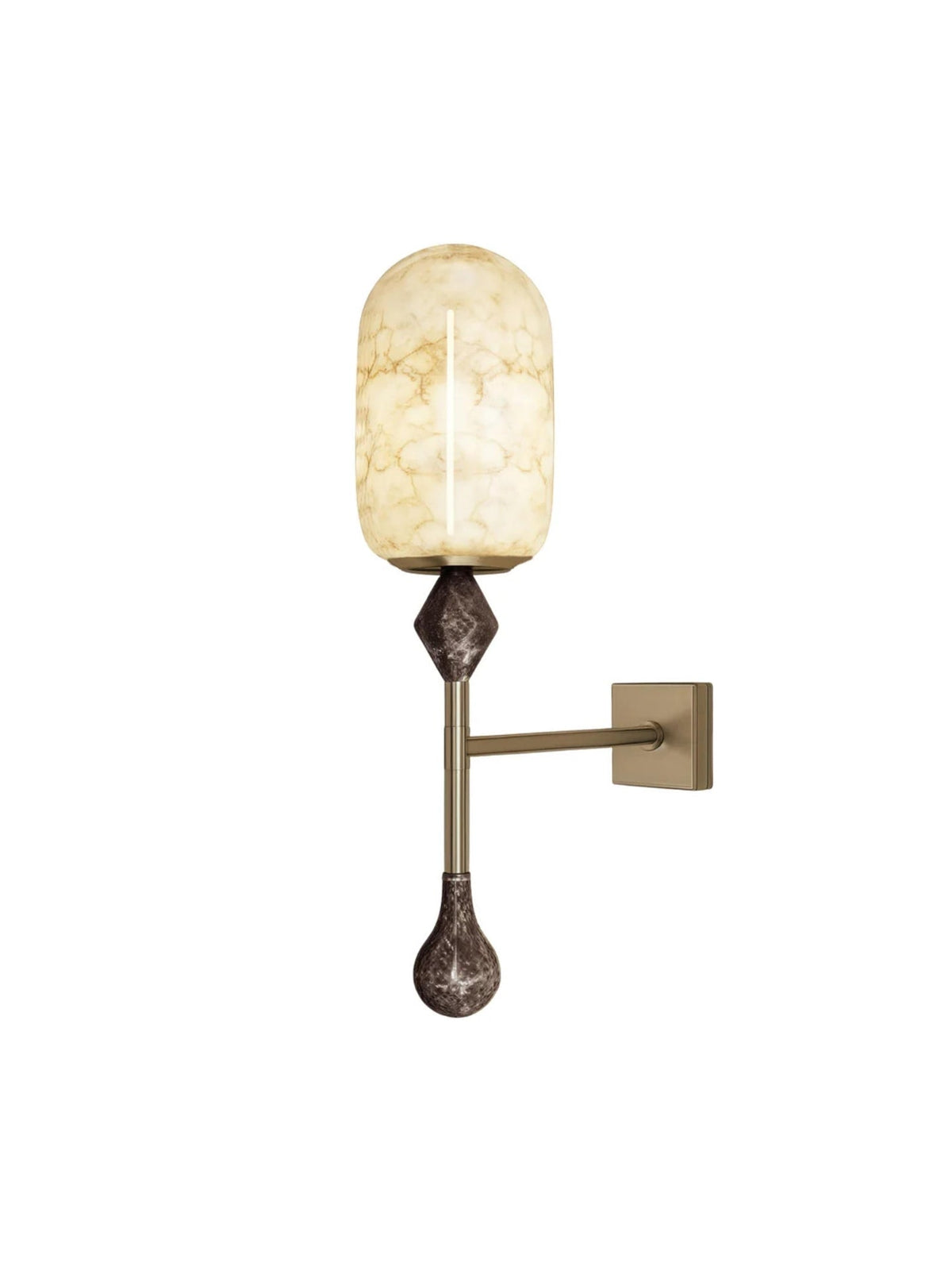 Mila aplique de pared Vintage alabastro doble