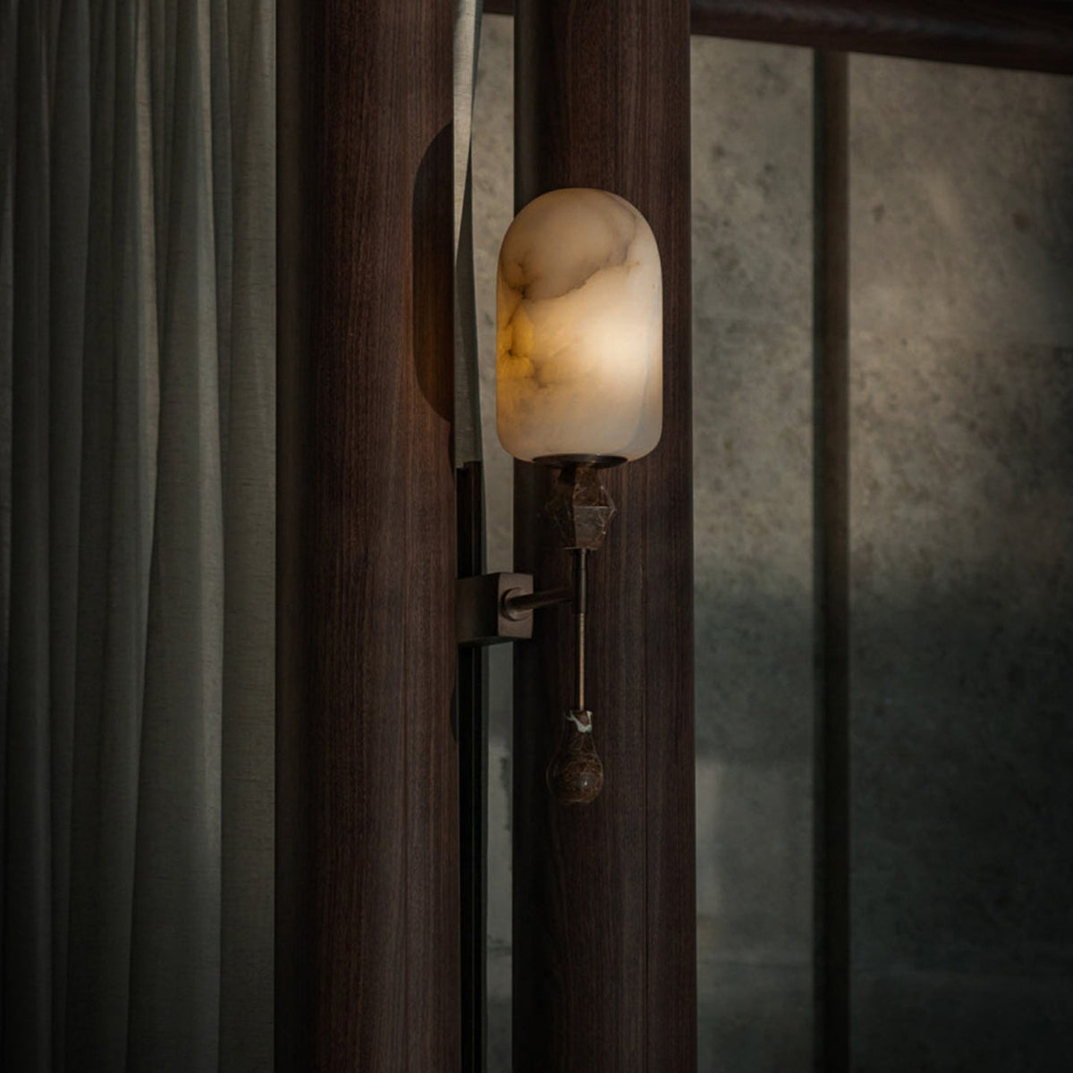 Mila aplique de pared Vintage alabastro doble