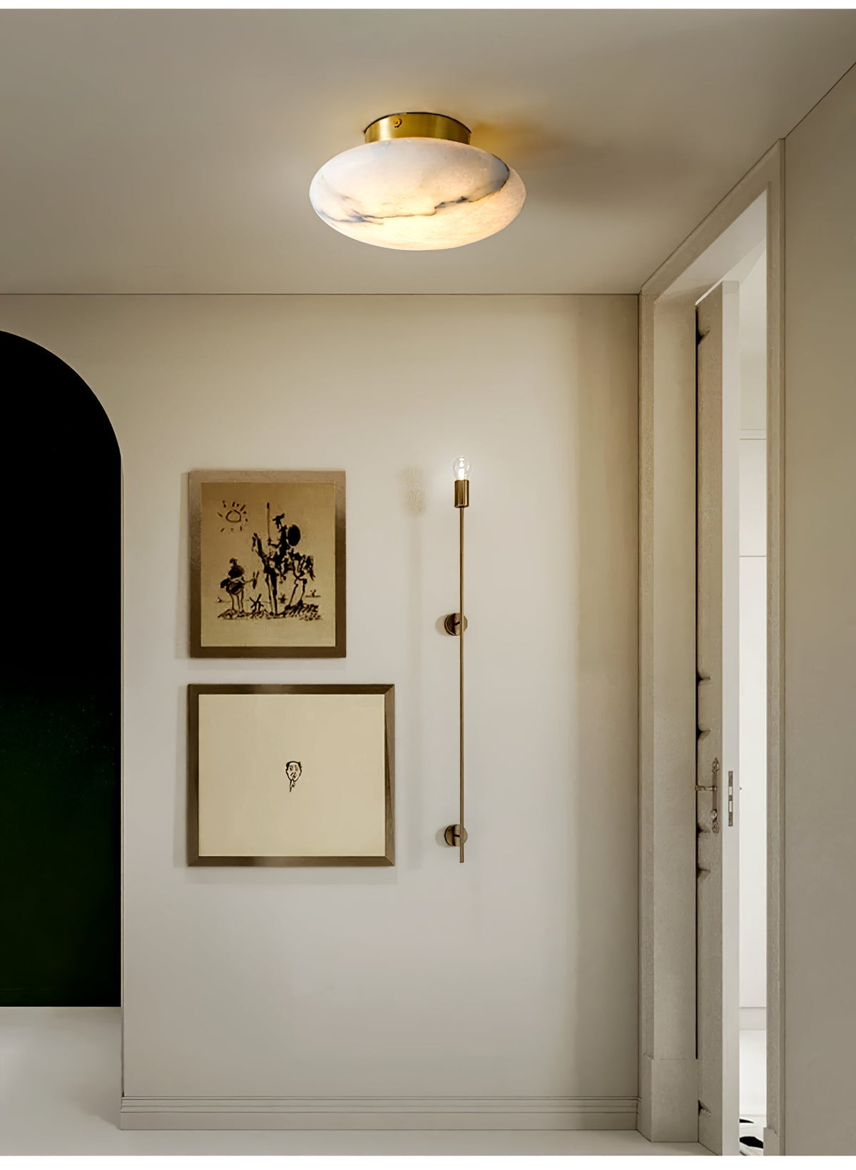 Vanorara plafón minimalista en alabastro