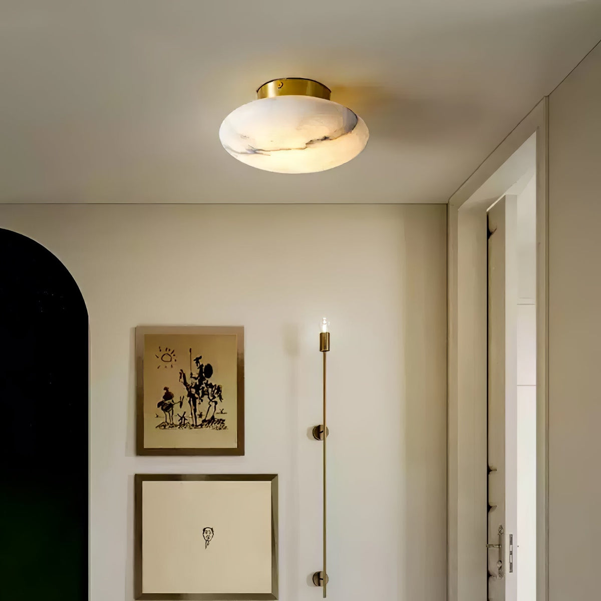 Vanorara plafón minimalista en alabastro