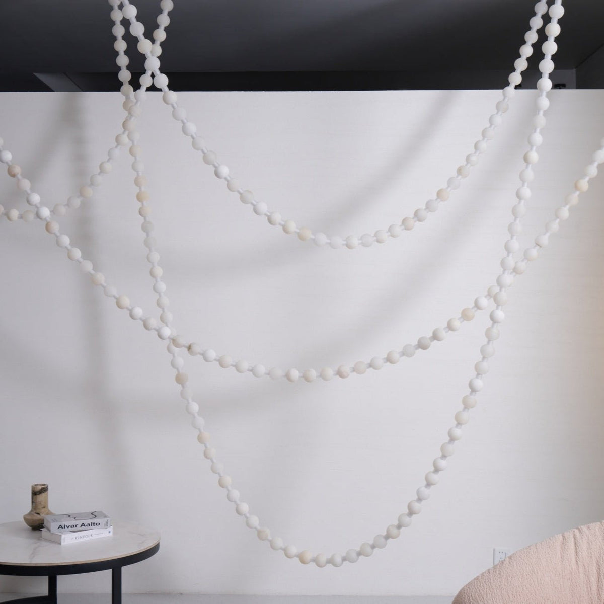 Grempt alabastro Pearl Necklace lámpara de araña