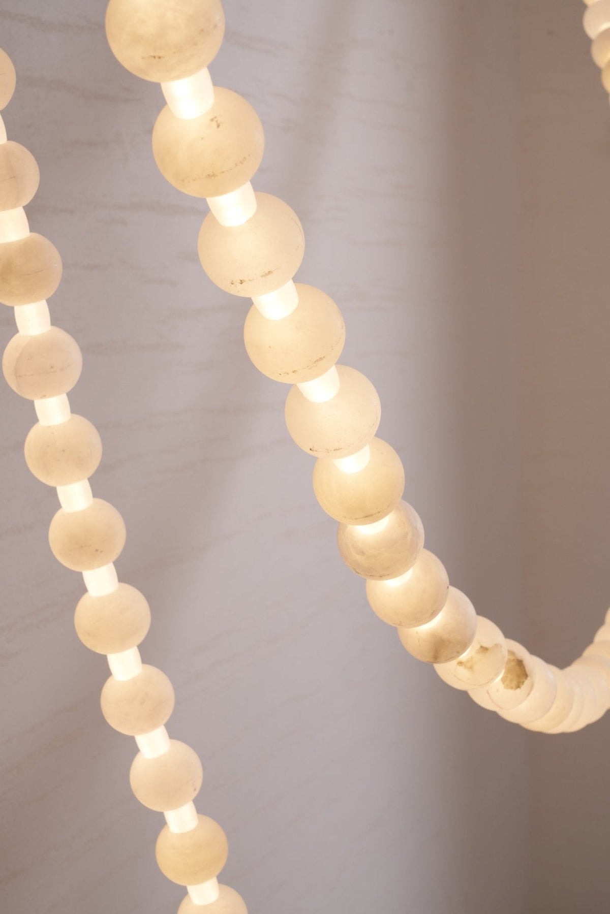 Grempt alabastro Pearl Necklace lámpara de araña