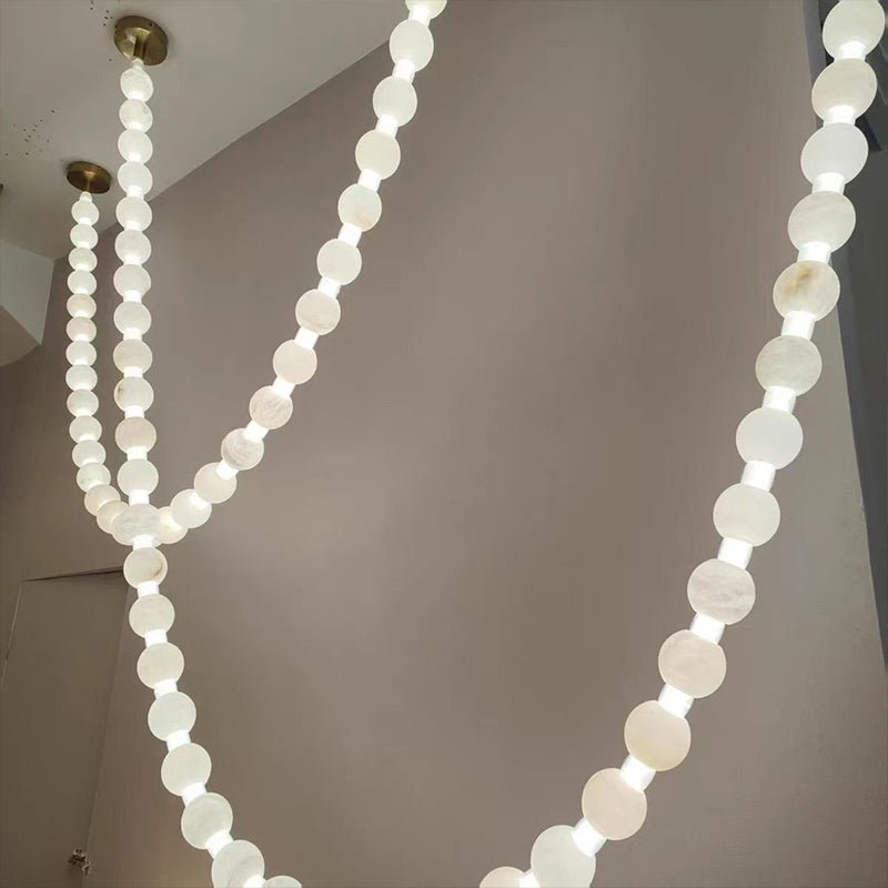 Grempt alabastro Pearl Necklace lámpara de araña