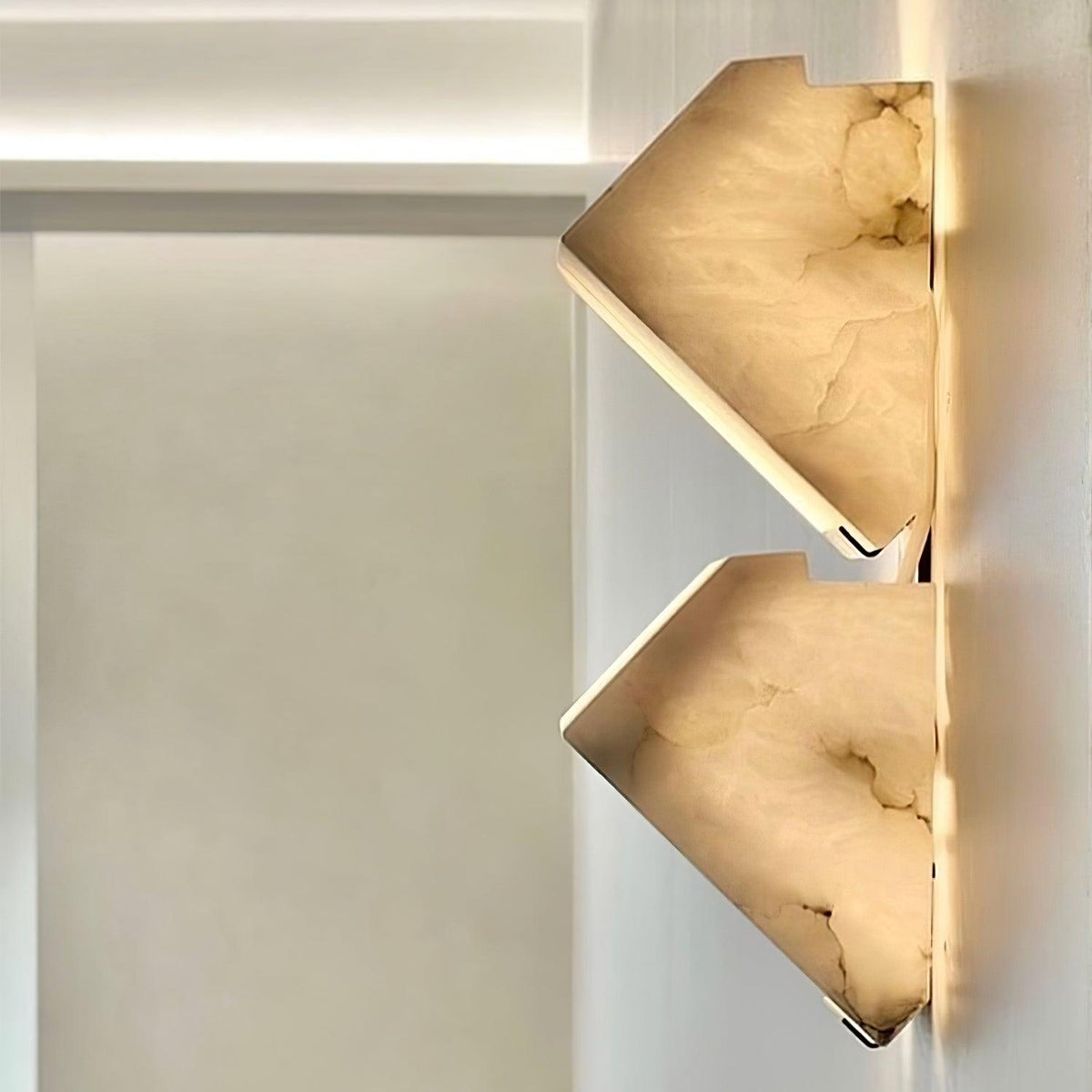 Niviella aplique de pared enchufable de alabastro para escaleras
