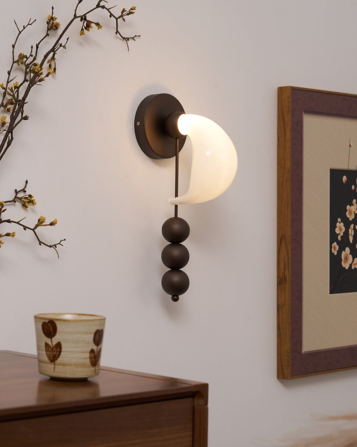 Viphaor aplique de pared Premium elegancia con vidrio de arte