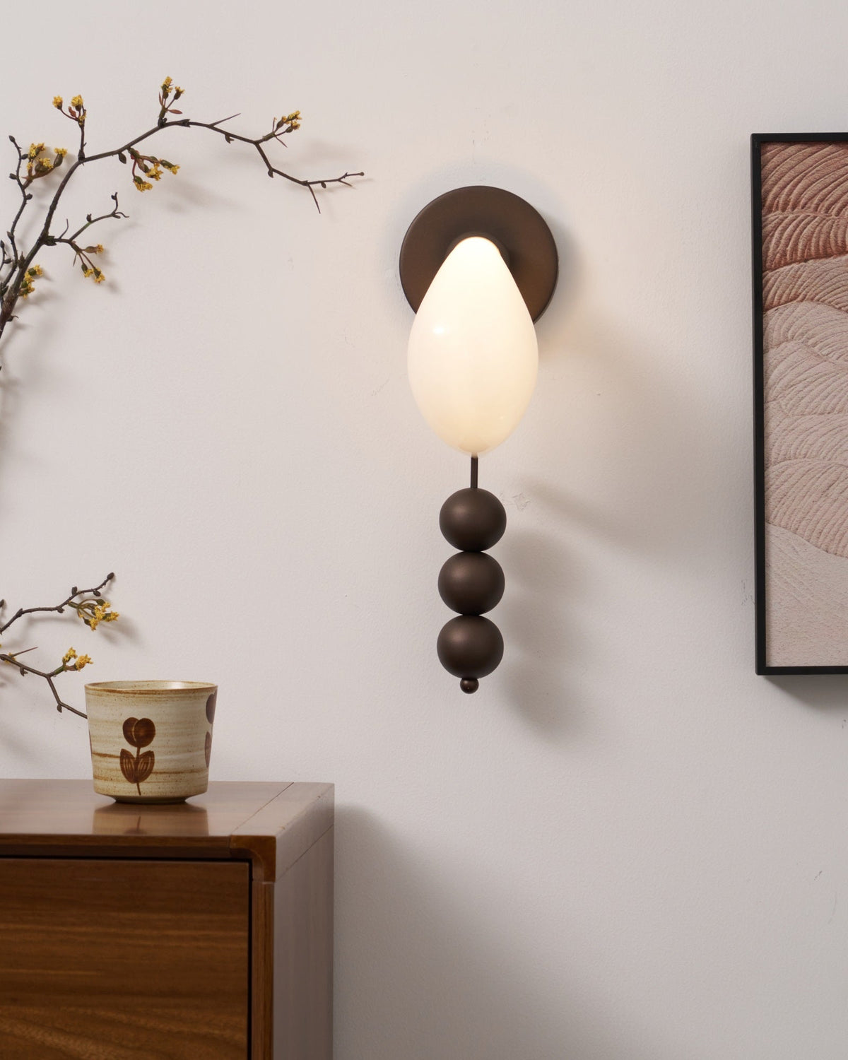 Viphaor aplique de pared Premium elegancia con vidrio de arte