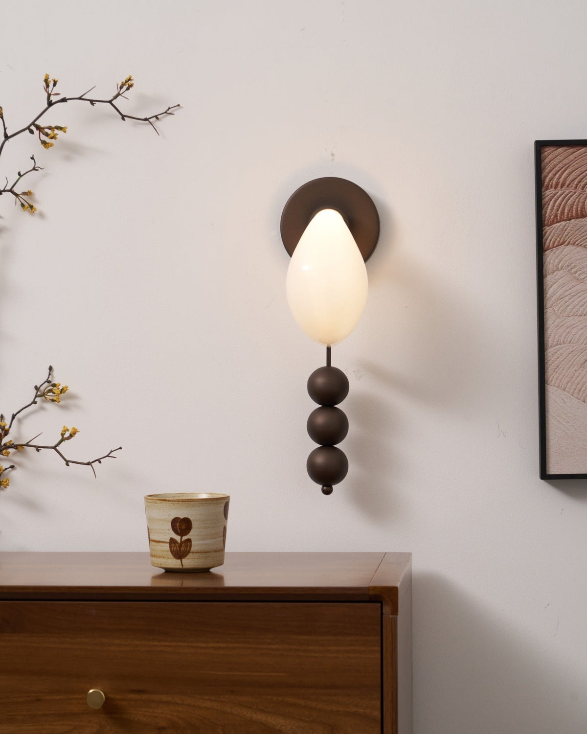 Viphaor aplique de pared Premium elegancia con vidrio de arte