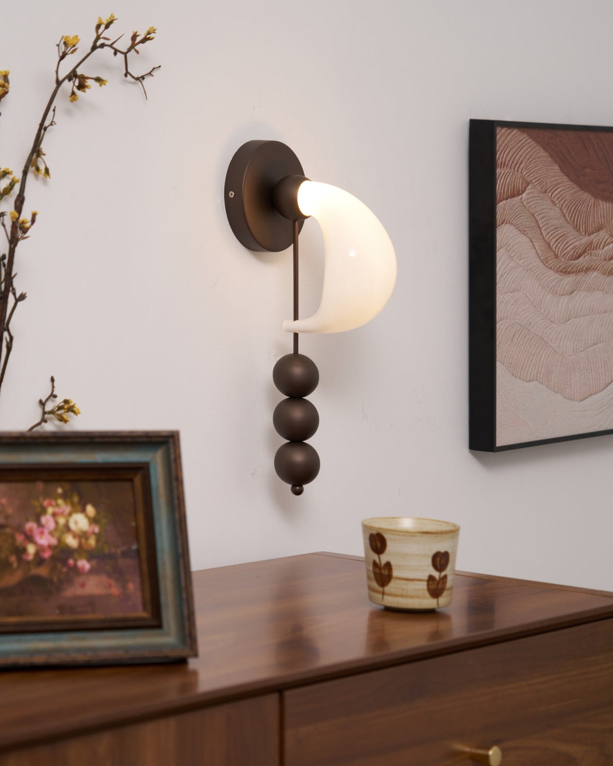 Viphaor aplique de pared Premium elegancia con vidrio de arte