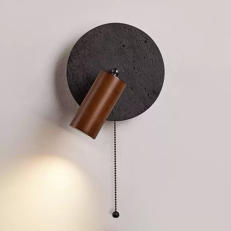 Jaxlen aplique de pared negro travertino