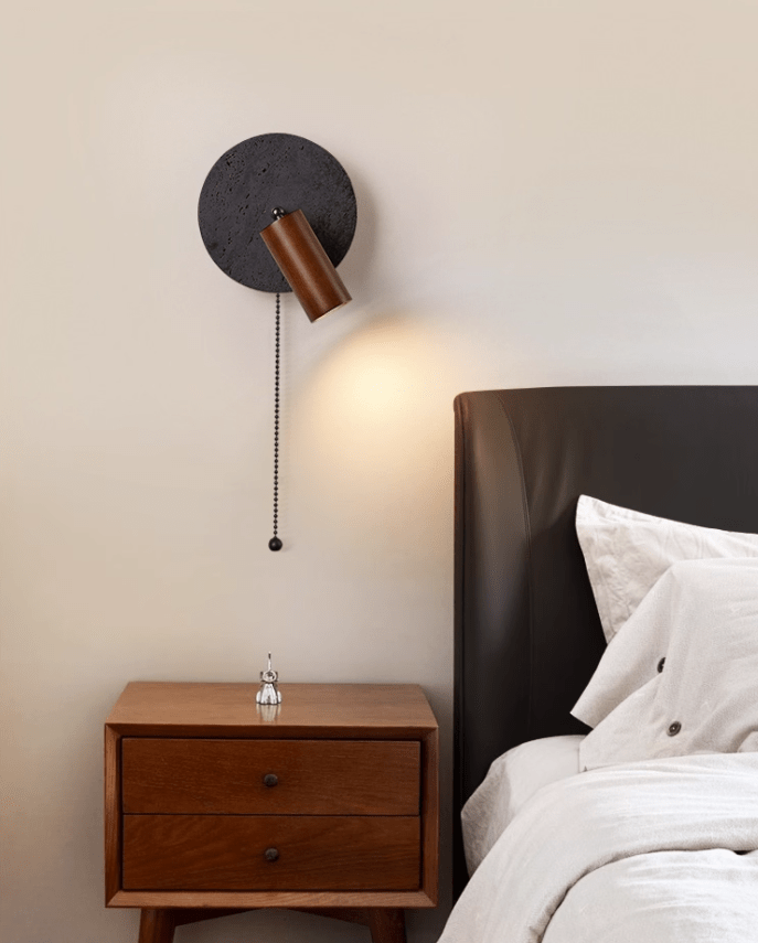 Jaxlen aplique de pared negro travertino